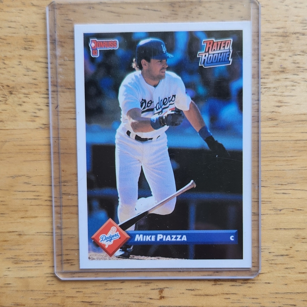 1992 Leaf Inc Don Russ '92 MIKE PIAZZA Los Angeles Dodger Rated Rookie Series 1